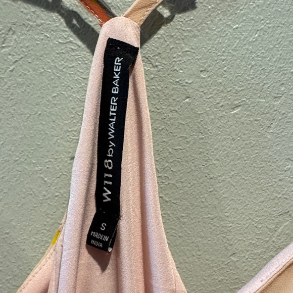 W118 by Walter Baker Blush Pink Abstract Floral Maxi Slip Full Length Flow Dress - Picture 3 of 16